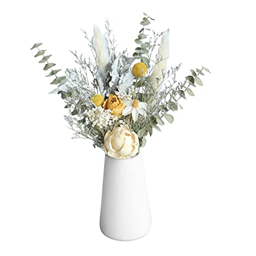 Ghirlanda Artificiale Piante Fiori, Bouquet Secchi Naturali, Bouquet Di Fiori Naturali Steli Di Piante Di Eucalipto Mazzo Casa Fai Da Te Disposizione Della Festa Nuziale, Corona ( Color : Crown )