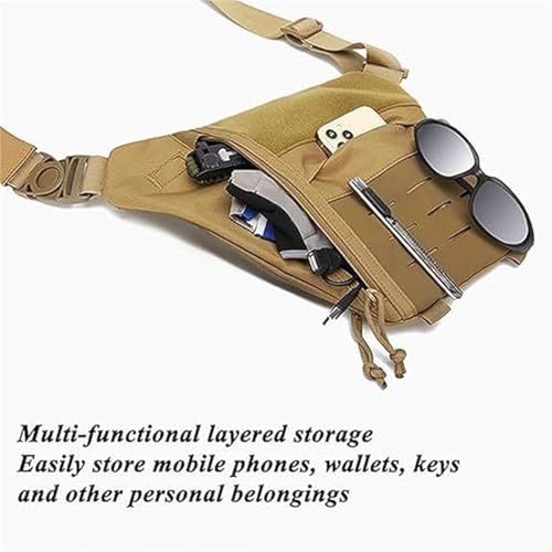 Powios Crossbody Bag, Shoulder Crossbody Bag Theft Chest Bag, Multifunctional Large Capacity Outdoor Waterproof Chest Bags (Black)3