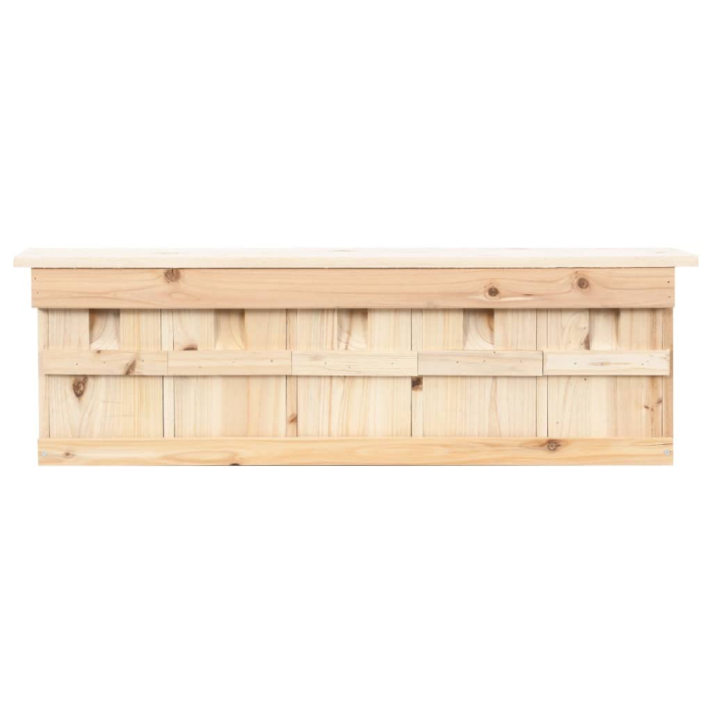 INLIFE Gorrión de madera de abeto, Casitas para Pájaros (5 compartimentos, 68 x 15 x 21 cm)