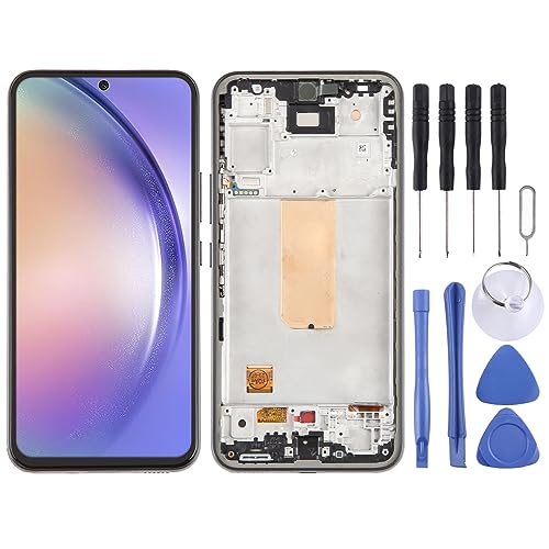 Lingland Cell Phone kit for Samsung Galaxy A34 5G SM-A316B OLED LCD Screen Digitizer Full Assembly with Frame, Not Supporting Fingerprint Identification Screen Overall Assembly (Color : Color2)