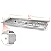 Stanbroil 36 x 12-Inch Rectangle Drop-in Fire Pit Pan with Jet Burner, 304 Stainless Steel Gas Firepit Insert for DIY Firepit Table, High Flame150,000 BTU Max