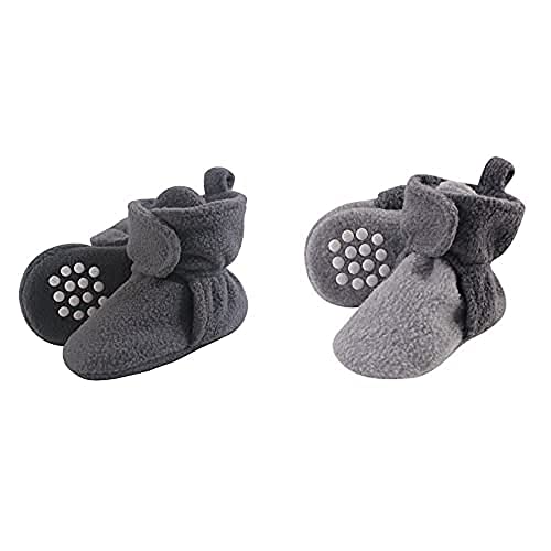 Luvable Friends Girl Cozy Fleece Booties 2-Pack, Charcoal Heather Charcoal Heather Gray, 0-6 Months #TOP15