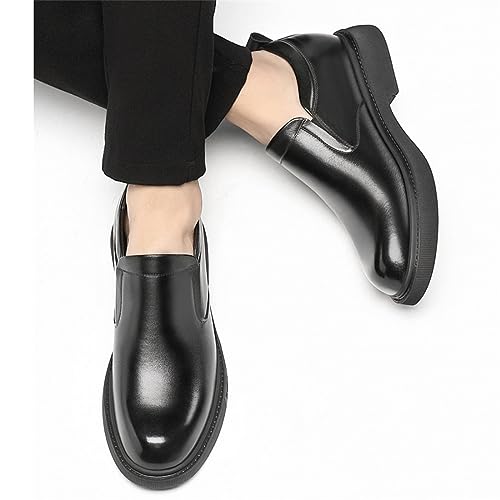 Men's Slip-On Invisible Height Increasing Oxfords, 3.14'' Taller Elevator Shoes Hidden Heel Formal Office Shoes4