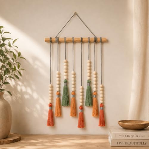 Image of Nostrae by Ekhasa Macrame Wall Hanging Leaves | Boho Wall Hanging Big Size | Handmade Macrame Wall Decor for Bedroom, Living Room, Balcony & Nursery | Boho Theme Home Decor Tapestry