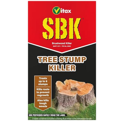 Vitax SBK Brushwood Killer 250ml Concentrate – Glyphosate-Free Solution for Treating Tough Weeds, Brambles, Thistles, Tree Stumps, and Hardwood Saplings | Prevents Regrowth