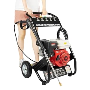 Hochdruckreiniger, 4-Takt-Benzinmotor, maximal 190 bar, Benzin-Druckreiniger, perfekt geeignet für Terrassen, Höfe, Gartenmöbel, andere Bereiche rund um Häuser