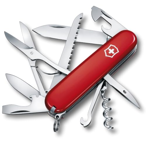 Victorinox, Taschenmesser, Huntsman, 91 mm, rot (15 Funktionen, Klinge, Korkenzieher,...