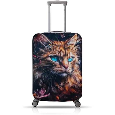HOSTK Luggage Cover, Elastic Washable & Stretchable Suitcase Protector, Approved Travel Accessories Baggage Covers, Anti Scratch Travel Suitcase Cover for 22-24 Inch Luggage (M) Cover