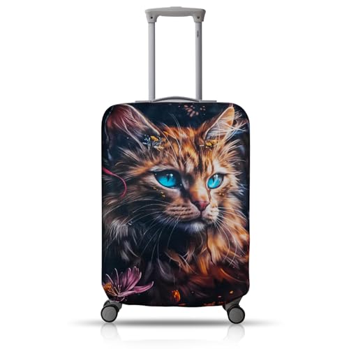 Luggage Cover, Elastic Washable & Stretchable Suitcase Protector, Approved Travel Accessories Baggage Covers, Anti Scratch Travel Suitcase Cover for 19-21 Inch Luggage(S)