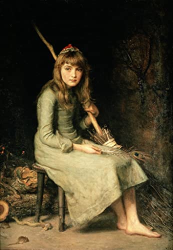 Cuadro decorativo de Cenicienta por Millais, pintura en lienzo para inspirar tu dormitorio