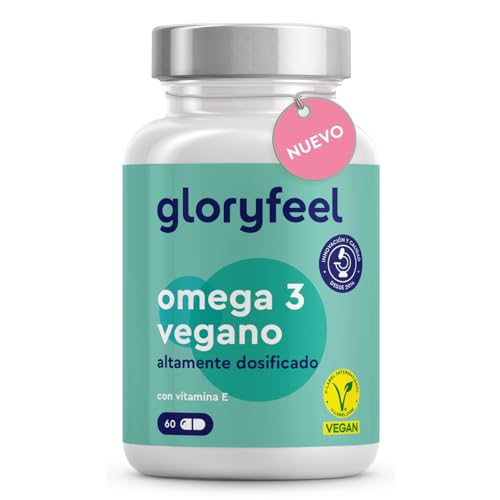 Omega 3 Vegano, Aceite de Algas 2000mg, DHA+EPA 900mg