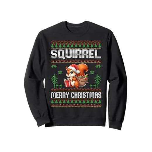 Squirrel Merry Christmas Ugly Xmas Holiday Cute Squirrel Sweatshirt