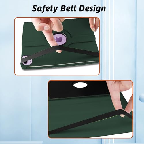 Image of TGK 360 Degree Rotating Flip Cover Case for iPad Air 11 Inch M4 /M3 /M2 2026 /2025 /2024 & Air 5th Gen 2022 /iPad Air 4th Gen 2020 10.9 Inch (Dark Green)
