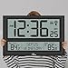 WallarGe Extra Large Atomic Clock with Indoor Outdoor Temperature, Ultra Clear 4.5'' Numbers Display with Auto DST, 4 Time Zones, Date and Day Display, Battery Operated