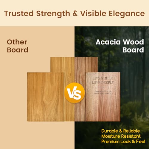 Set de 3 tablas de cortar de madera Acacia con soporte miniatura 5