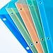 Amazon Basics Binder Organizer Poly Jacket, 3 Hole Punch, Assorted Colors, Pack of 5