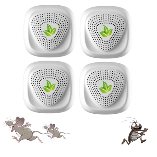 Repelente Ultrasónico de Plagas,2025 Nuevo Electrónico Repelente Mosquitos Insectos para Interiores Anti Cucarachas, Moscas,Mosquitos,Ratones,Arañas,100% Inofensivo para Mascotas y Humanos- 4 Piezas