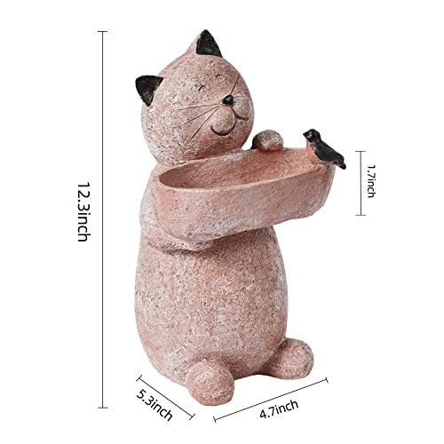 Invvni Funny Cat Outdoor Decor Garden Statue Cat Garden Sculptures & Statues Decorations Garden Decor For Outside Lawn Ornament Décor Gifts 12.3" In Height #TOP1