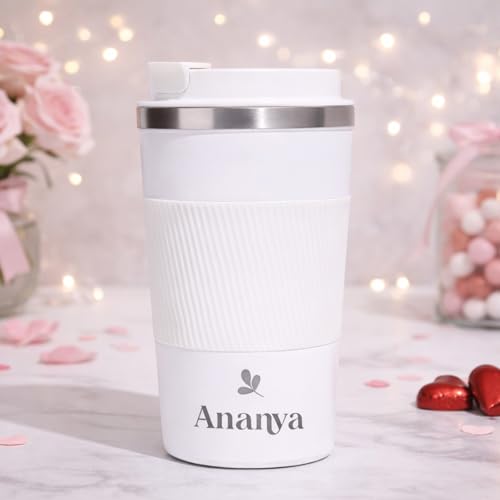 Image of IGP Personalized White Insulated Coffee Tumbler High Quality Printed Ceramic Coffee & Tea Mug (510ml) | Same Day Delivery | Gift for Friends, Family, Husband, Wife, Boyfriend, Girlfriend, Couples