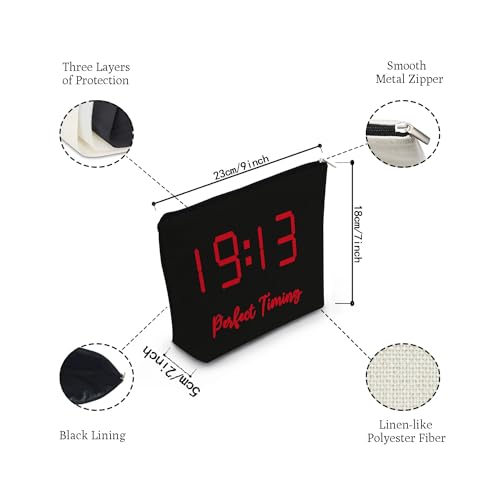 Sorority Gifts Perfect Timing 1913 Delta DST Red Sorority Gift Finer Women Makeup Bag Zipper Pouch for Women Sisters4