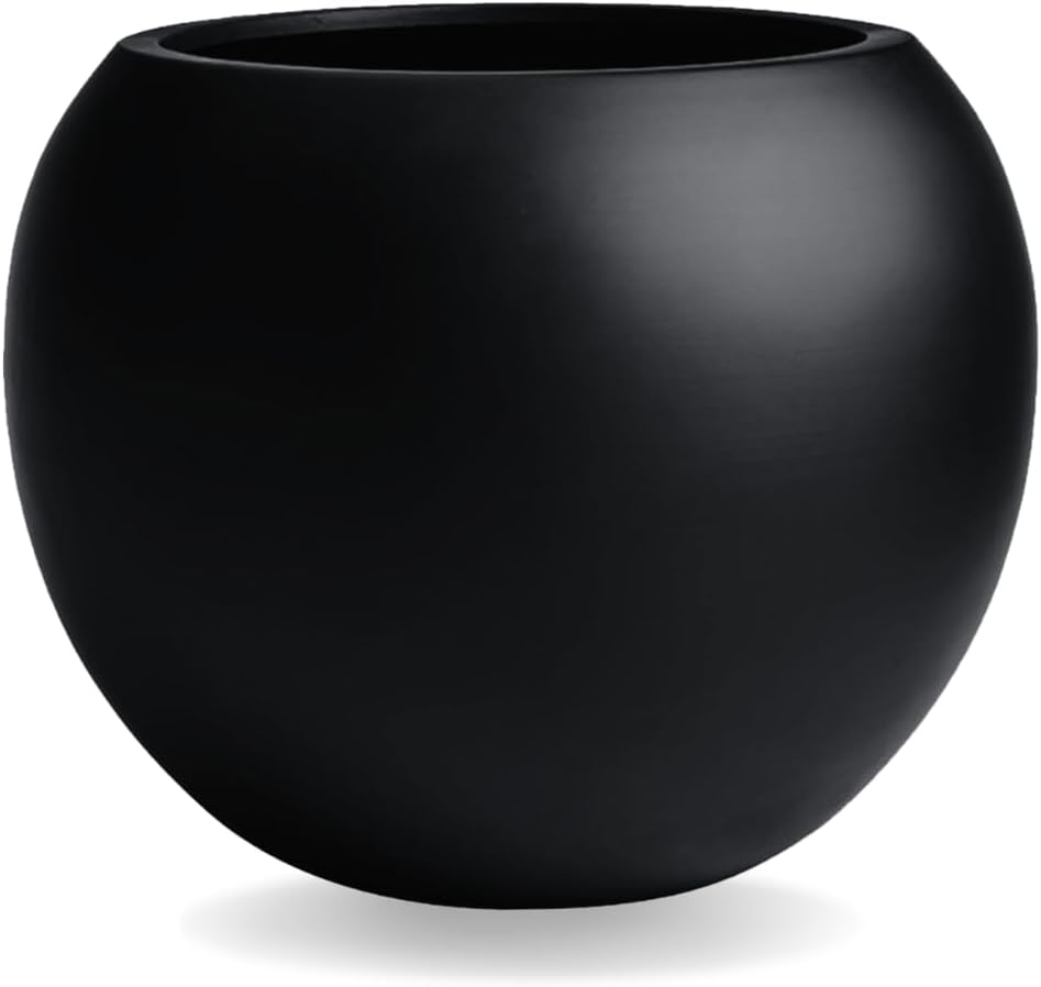 9.7 x 12 in Globo fiberstone planter with drainage