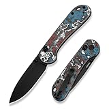 CIVIVI Elementum (Crossbar Lock) Pocket Knife for EDC, Anniversary Limited Run Folding Knife CPM S35VN Blade Nebula FatCarbon Fiber Handle, Perfect for Gift Collection C24063B-1