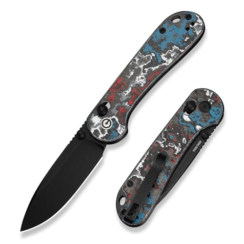 CIVIVI Elementum (Crossbar Lock) Pocket Knife for EDC Anniversary Limited Run Folding Knife CPM S35VN Blade Nebula FatCarbon Fiber Handle Perfect for Gift Collection C24063B-1