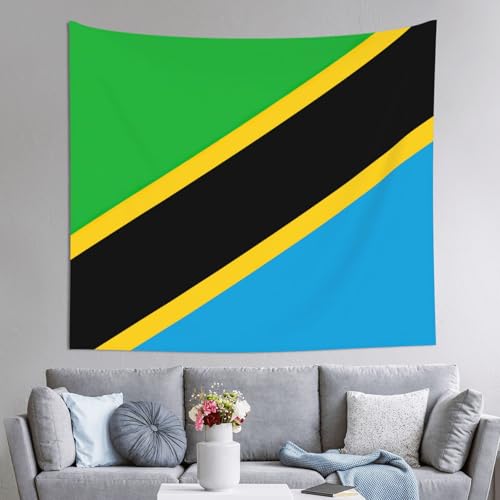 Drapeau Tanzanie tapisserie pour habiller un mur vide de chambre