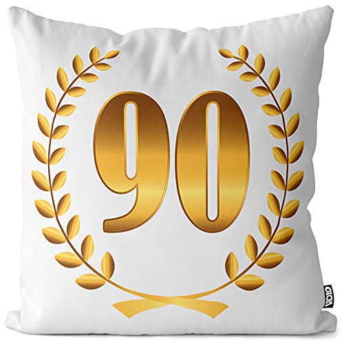 VOID 90 Jahre Jubiläum Geburtstag Kissenbezug Kissenhülle Sofakissen Kissen Deko Outdoor-Kissen Dekokissen, Kissen Größe:40 x 40 cm