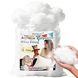 Welacer Pillow Stuffing 1.2lbs, Polyfill Stuffing for Stuffed Animals, Crafts, DIY Plush Toys, Back Cushions, Cloud Decoration, All-New Material Premium White Polyester Filling for Crochet