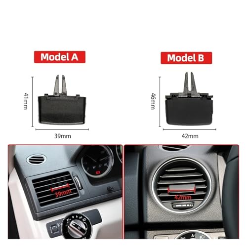 Rejillas de salida de aire para Benz Clase C GLK cubiertas de tablero de acabado impecable 6