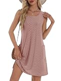 Summer Dresses for Women Swimsuit Coverup Dress Sundresses Dusty Pink L