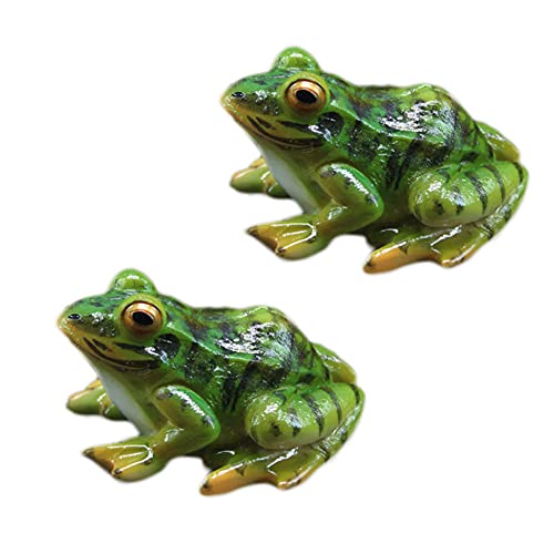 NA 2Pcs Micro-landscape Simulation Frog Decoration for Garden Patio Yard Micro Landscape Fairy...