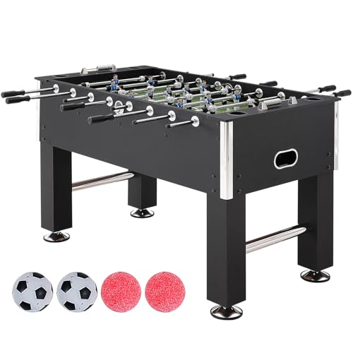 Happybuy Foosball Table, 55 inch Standard, Indoor Full Size for Home, Family, Game Room, Set with 4 Balls, 4 Cup Holders