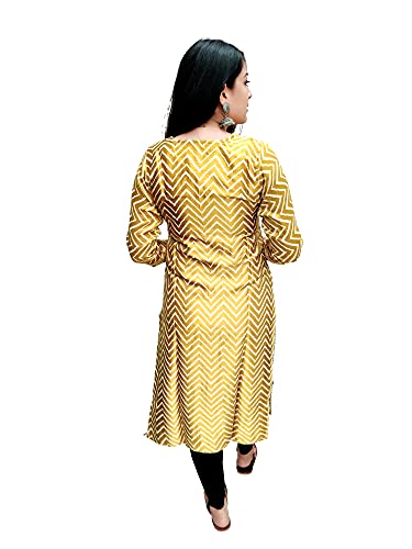 Image of Prijam Traditional Straight Long Kurti Mashru Leriya