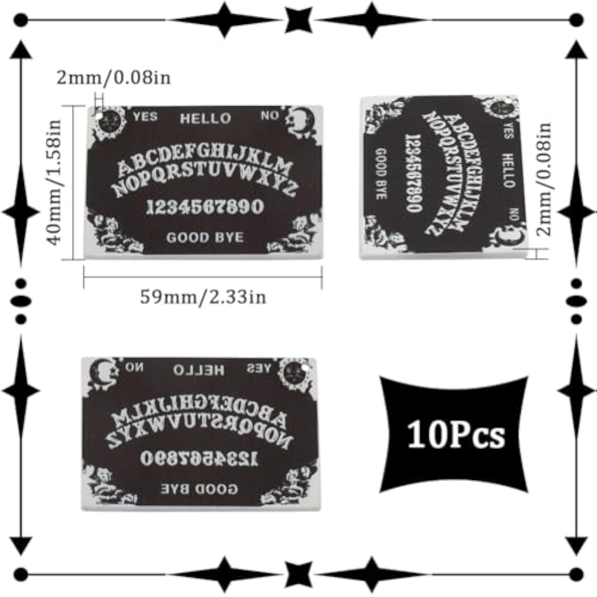10PCS Resin Divination Charms for DIY Jewellery Making