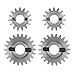 INJORA Stainless Steel 15/22T Overdrive and 13/24T Underdrive Portal Gears Set for 1/18 RC Crawler Redcat Ascent-18 Upgrade