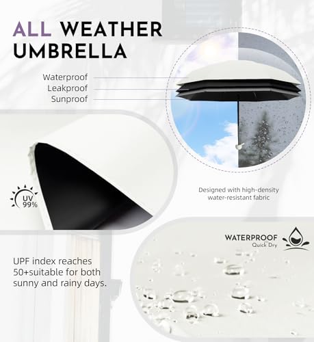 Image of LILAC Mini Travel Umbrella for Rain - 43 inch Large Coverage Small Compact Umbrella, Reinforced Strong Frame, Lightweight Portable Parasol with UPF 100+ UV Protection, Gifts for Adults, Seniors & Students