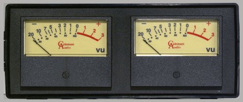 Coleman Audio MBP2 Stereo Desktop Dual VU Meter for Balanced XLR Audio