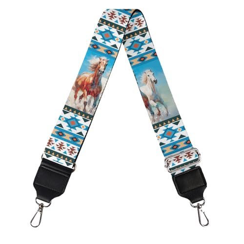 Image of GLENLCWE South Folk Running Horse Wide Purse Strap for Women Replacement Belt Adjustable Crossbody Strap Guitar Strap for Bag Purses