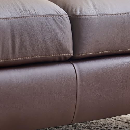 Image of Home Centre | Winchester | Half Leather|Solid Wood | 2 Seater Sofas | Brown | 1 Year Warranty