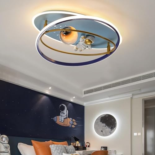 Lámpara de techo infantil de 61W regulable moderna con dibujos de planetas para dormitorio 6