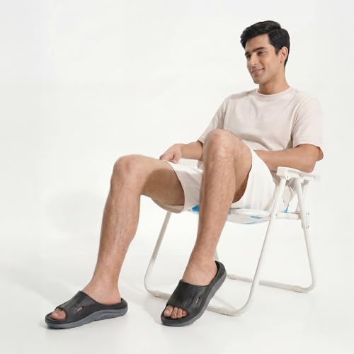 Image of YOHO Twin Sliders for Men | Comfortable, Waterproof, Lightweight & Anti Skid Slides for Everyday Use | Monsoon Footwear for Men, Boys & Gents
