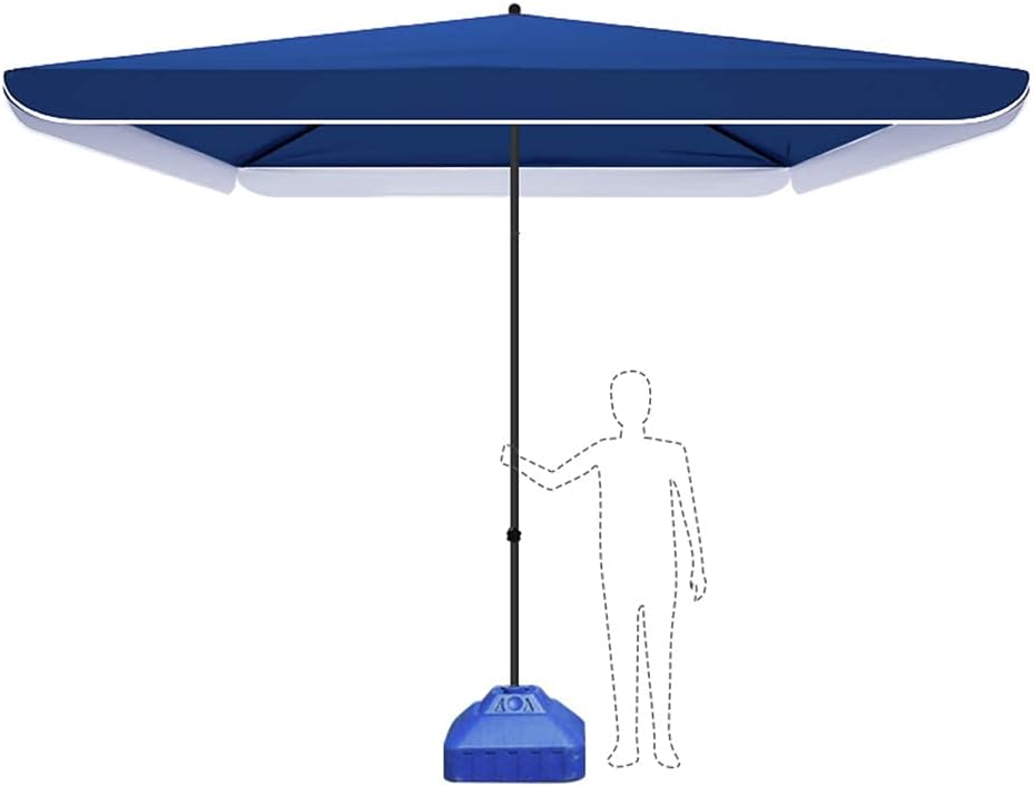 Garden parasols Patio Umbrella Garden Parasol with Base, Outdoor Beach Umbrella, Store Door Parasol Height Adjustable, Rust-Proof Parasol for Consumer and Commercial Use(Dark Red-2.2x2.8M) Outdoor