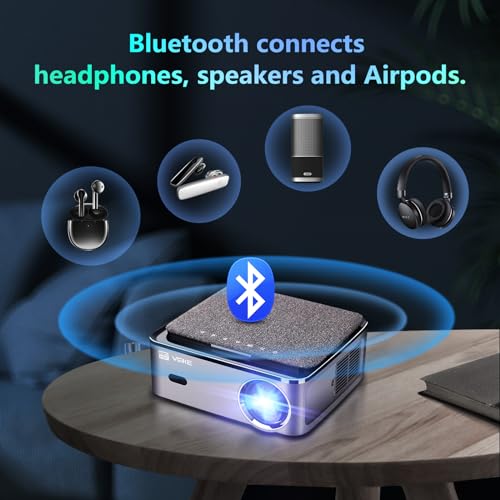 VGKE T28 Beamer, Full HD Beamer 5G WiFi Bluetooth,Elektrischer Fokus,25000 Lumen 1080P Video Beamer 4K Heimkino, 4P&4D Zoom, 300 Zoll Heimkino Projektor, Kompatibel mit Smartphone/PC/TV Stick/TV Box – Bild 5