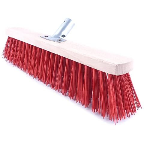 BAUSTER® Besen 350/400/500/600/700/800/1000mm ohne Stiel, Großer Straßenbesen Industriebesen Stubenbesen Zimmerbesen Hallenbesen, Handgeführt Holzbesen, Gartenbesen, Handbesen Gehwegbesen Cover