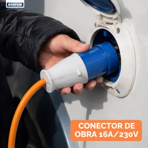 Cable de extensión de 10 m para camping y caravanas con protección IP44 3