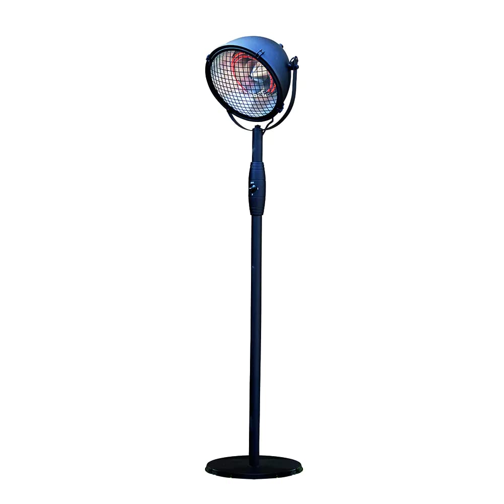 FAVEX - Chauffage électrique Côme sur pied - Extérieur - Acier Noir - 3 puissances de chauffe - 40 x 40 x 210 cm