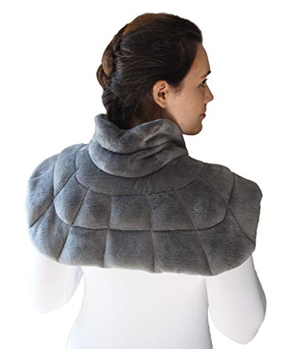 Heated Neck Wrap- Microwavable Heating Pad for Neck and Shoulders –Soft Lightweight Hot/Cold