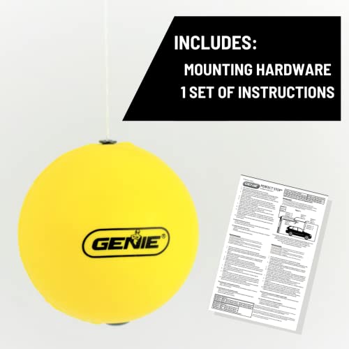 Genie Yellow Perfect Stop Parking Aid – Retractable Ball Compatible With All Garage Door Openers-Gps-R, One Size #TOP1